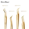 DeceMars  Eyelash Extension Tweezers Gold Color 4