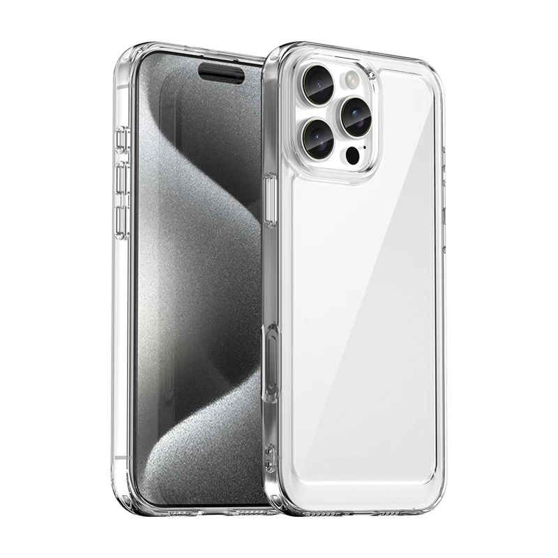 Hybrid Shockproof Transparent Armor Phone Case with Hard PC Bumper
