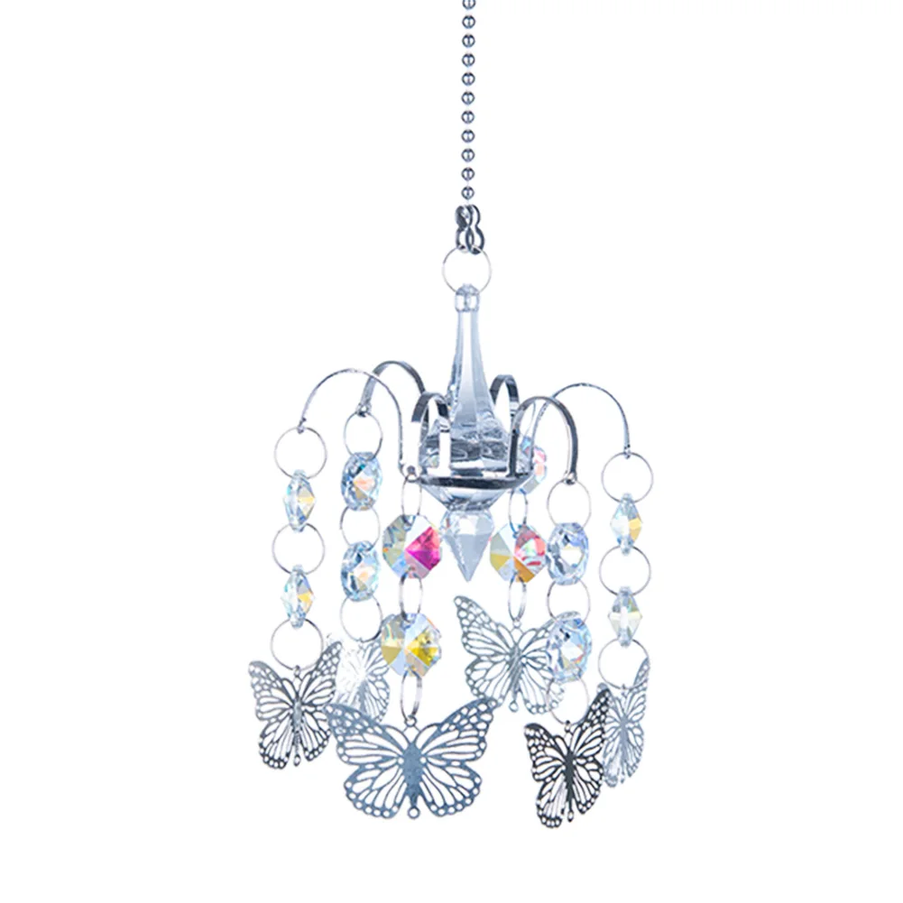 Prism Faceted Crystal Pendant Clear Hanging Prism Sunburst Suncatcher for Gift