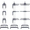 Clothes Rack, 4-Tier Foldable Drying Rack, Movable cloth drying stand with 4 castors. Stainless Steel Laundry Drying Rack 4