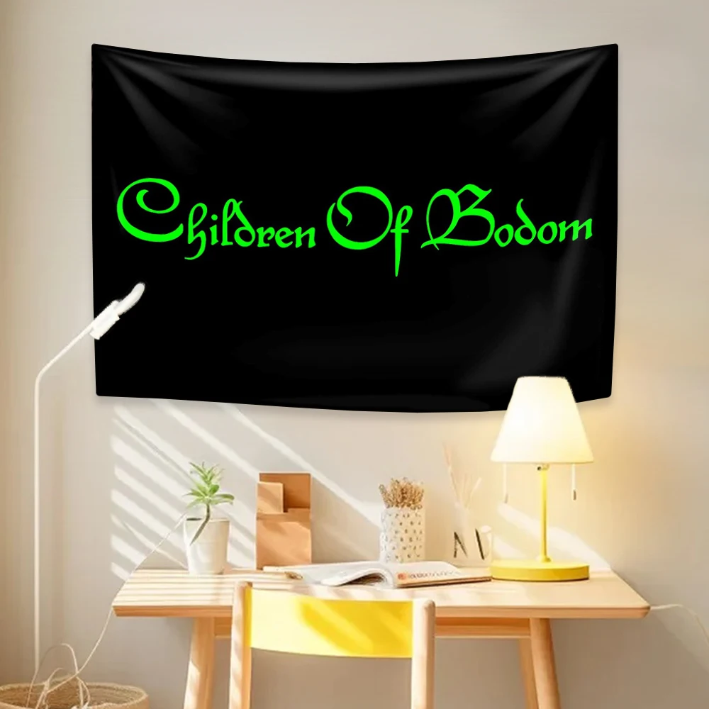 Tapestry Children Of Bodom Death Metal Rock Band Wall Hanging Background Cloth Bedroom Decor Bedspread Sofa Blanket tapestry decorations