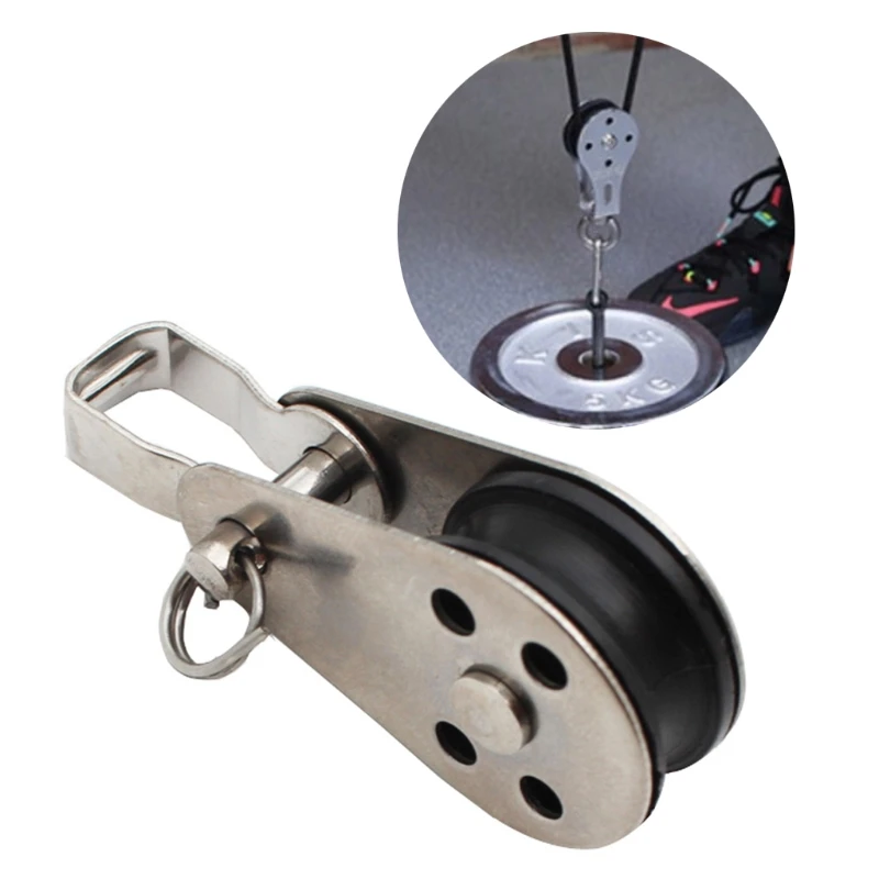Stainless Steel Pulley Block Hanging Wire Towing Wheel Lifting Rope 5pcs