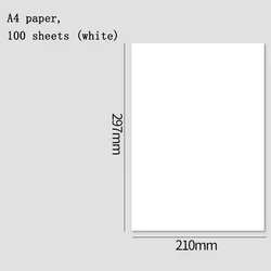 Vibrant Hand - Folded A4 Draft Paper - Multicolor Office Supply (White 100 Sheets)