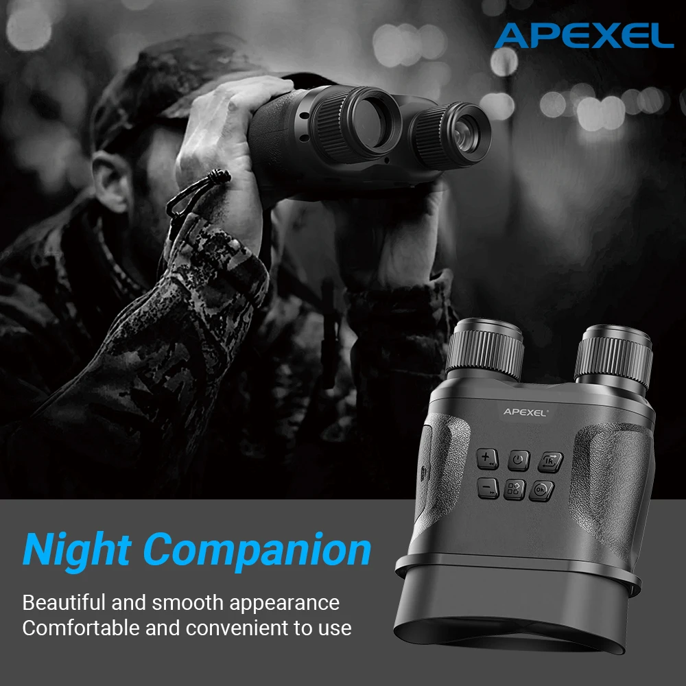 

APEXEL Night Vision Binoculars Camping Equipment Upgrade Infrared 12K Digital Hunting Telescope Photography Video 1312ft/400M