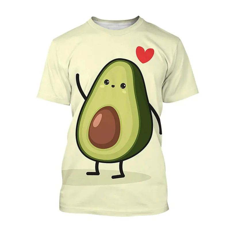 thumbnail image 1 of Summer 3D Printing Fruit Avocado T Shirt Vitellaria Paradoxa C.F.Gaertn. Graphic Tee Shirts Men Fashion Funny T Shirts Clothing, 1 of 5