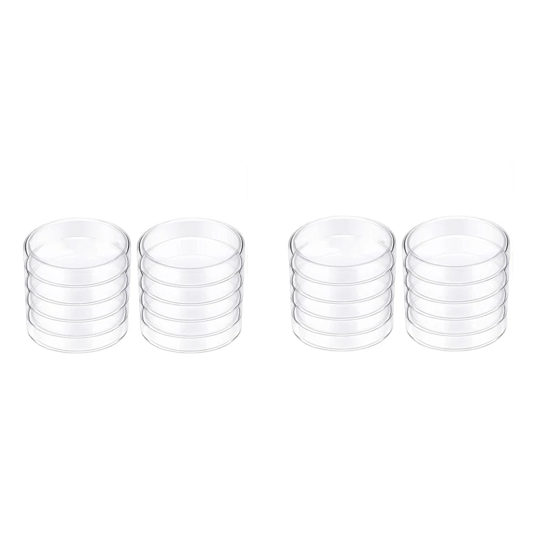 

Glass Petri Dish Set Borosilicate Lab Plates Transparent Tissue Culture Plates With Lid (20 Pieces, 60 X 20 Mm)