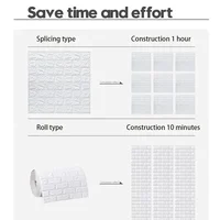 70cmx1/5/10m 3D Wallpaper Decoration Self-adhesive Antique Foam Brick Wallpaper Living Room Bedroom Waterproof 3d Wall Sticker 4