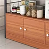 Multi-functional Cupboard Microwave Oven Storage Rack Kitchen Cabinets iron Floor Multi-layer Storage Cabinets Home Furniture K 5
