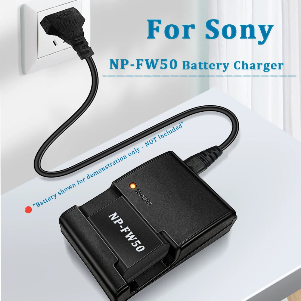 BC-VW1 Battery Charger for Sony A7S A5000 NEX-7 NEX-5C NEX3 RX10