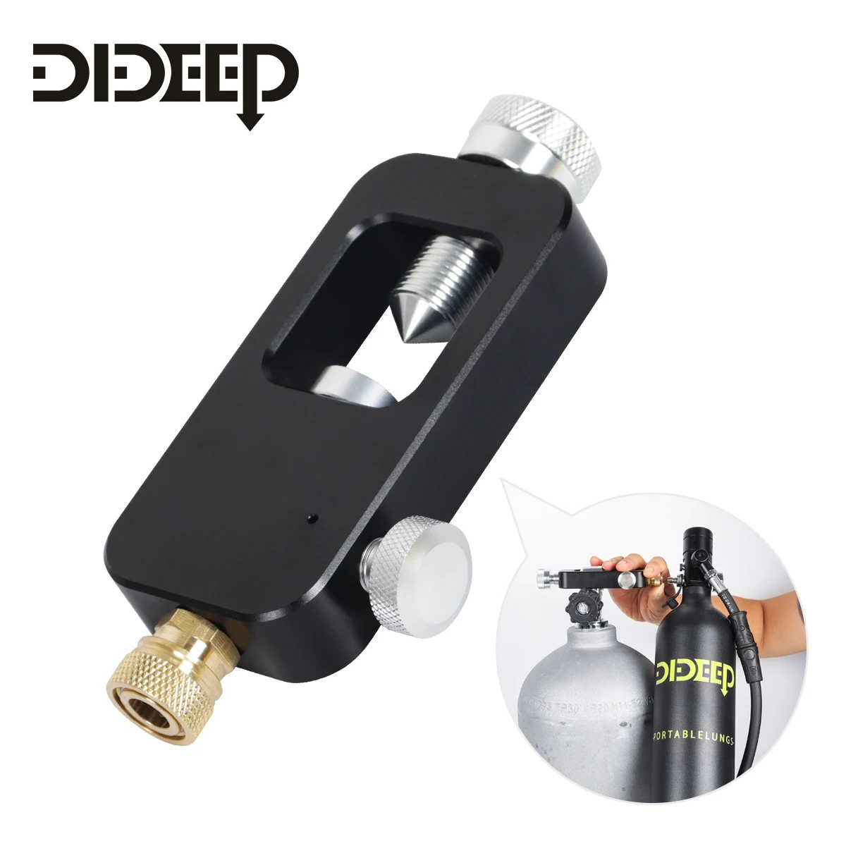 High-Performance Mini Tank Inflation Device with DIN Valve for Diving Cylinders