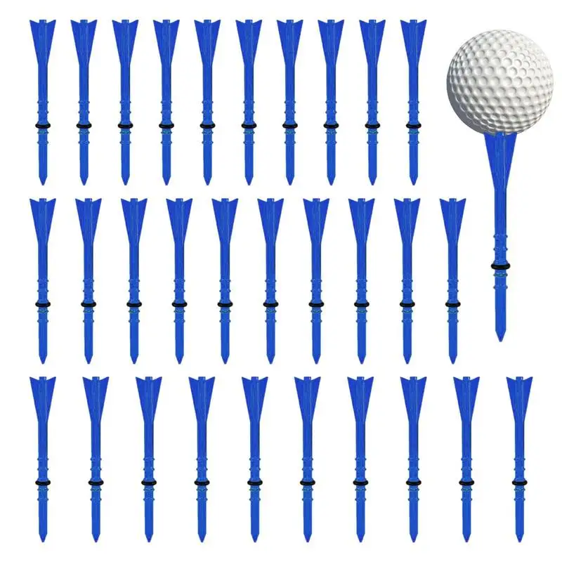 

Golf Ball Tees Professional Unbreakable Long Golfing Tees 30PCS Durability Adjustable Golf Tees To Tee Shot Reduce Friction