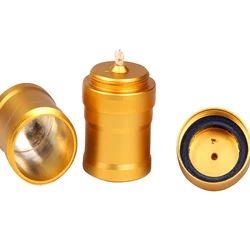 Compact Metal Mini Alcohol Lamp for Outdoor Survival and Camping Adventures (Gold)