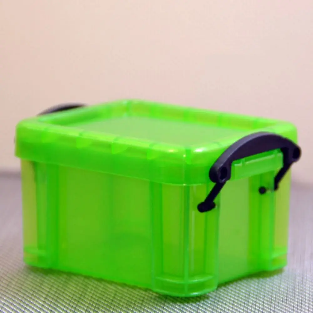 Candy Color Buckle Storage Box Desktop Sundries Organizer Cute Mini Jewelry Organizer Box Hair Clips Container