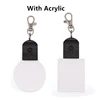 1Pcs Led Acrylic 3D Keychain RGB Colorful Night Light Luminous Pendant Lamp Wedding Christmas Decor Diy Gift Key Ring 2
