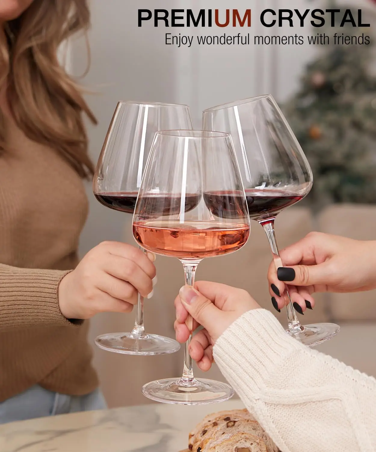 Hand Blown Burgundy Glass Set 5