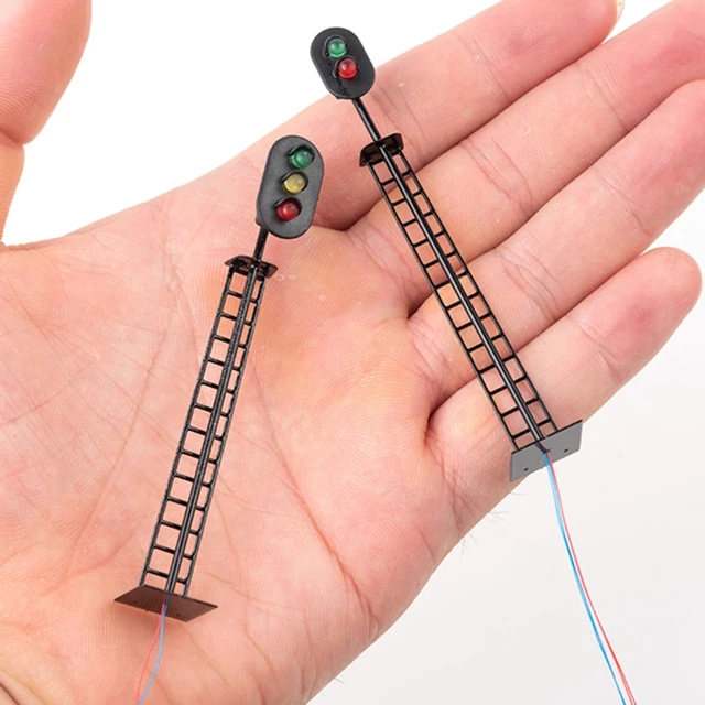 2022 New 1/87 Micro Train Signal Traffic Light 3-Light 2-Light for Sandbox Hobby Building 5