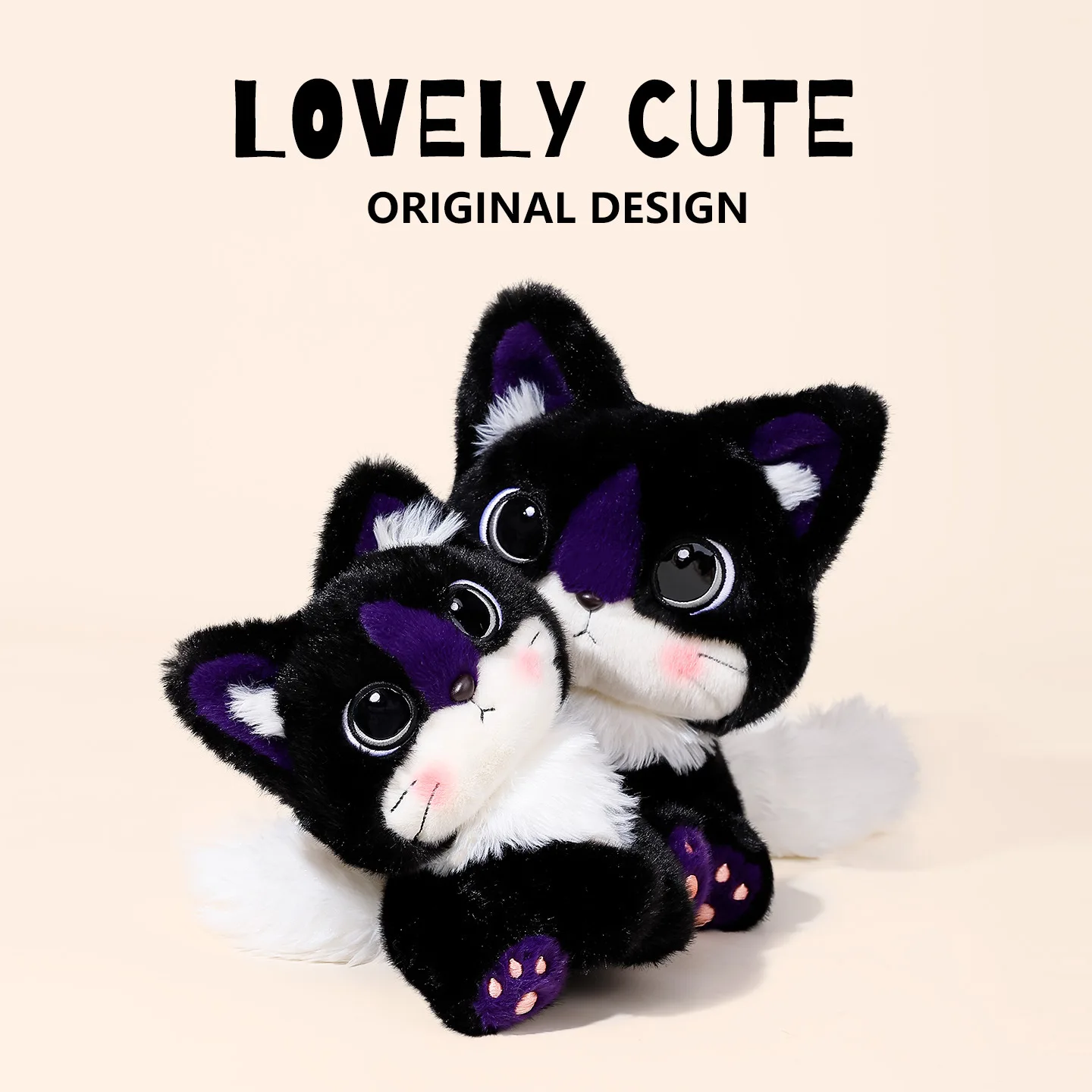 Wholesale Soft Simulation Small Cat Cartoon Plush Toy Cute And Adorable Pet Mickey Cat, Girls' Christmas Companionship Gift Doll