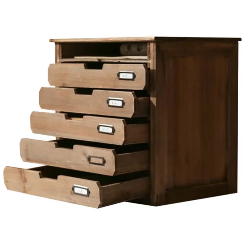 HDKJ Desktop Storage Basket, Sundry Office Drawer Storage Box, Wood, Rectangle-B-Set2