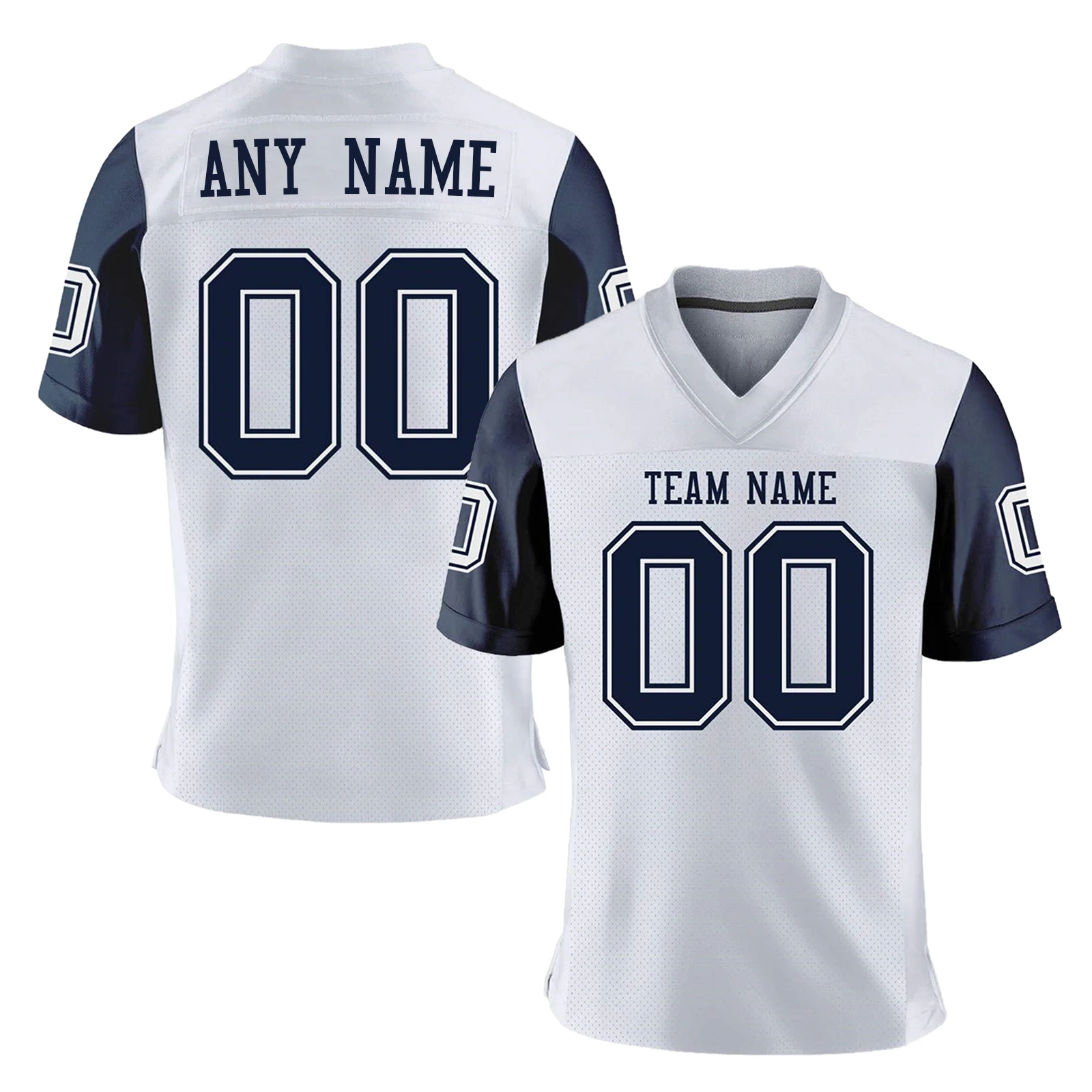 thumbnail image 1 of Camiseta de fútbol americano personalizada, camiseta de los Dallas Cowboys, nombre del equipo personalizado impreso, número, camiseta de fútbol americano de secado rápido, 1 of 5