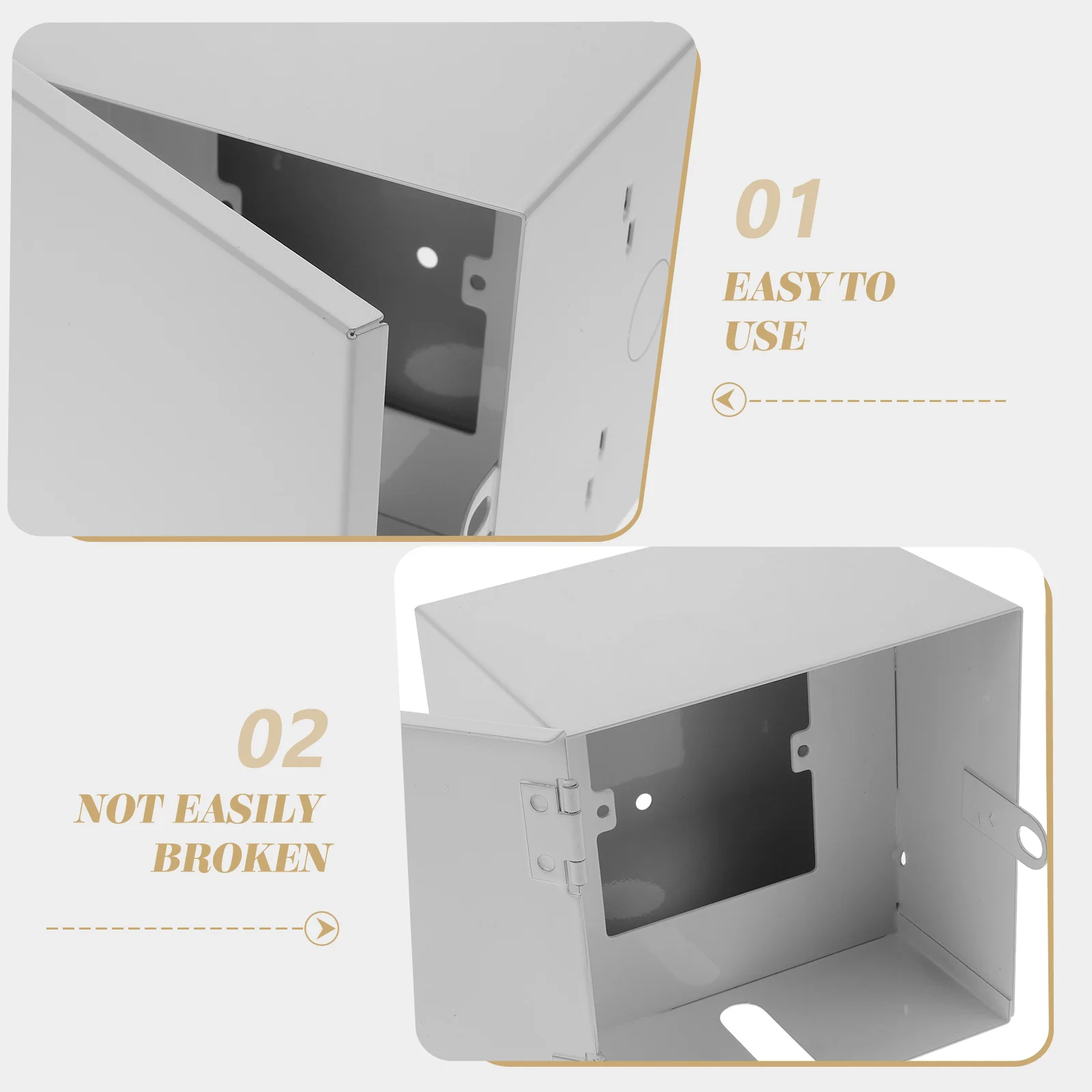 2 Count Electric Car Electrical Enclosure Junction Box Outdoor Wrought Iron