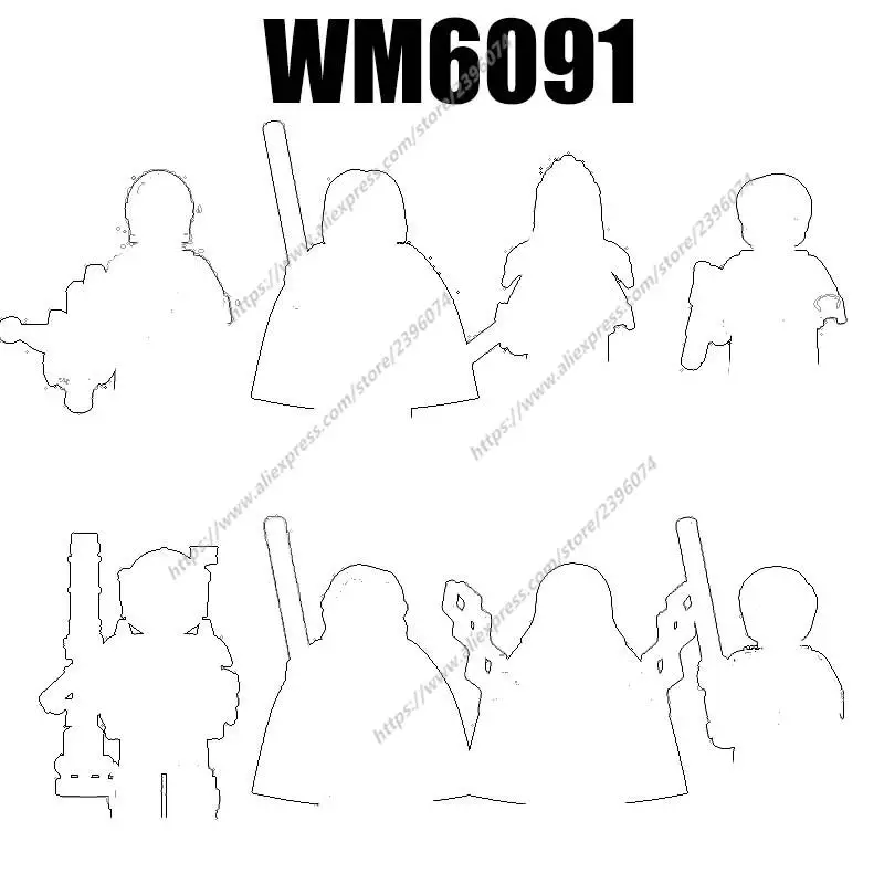 

WM6091 Action Figures Movie accessories Building Blocks Bricks toys WM971 WM972 WM973 WM974 WM975 WM976 WM977 WM978