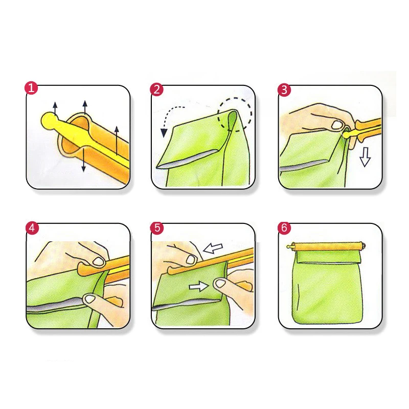 30Pcs 5 Colors Bag Sealer Closure Sticks Portable Food Saver Container Plastic Sealing Clips Fresh-Keeping Clamp Rod 3