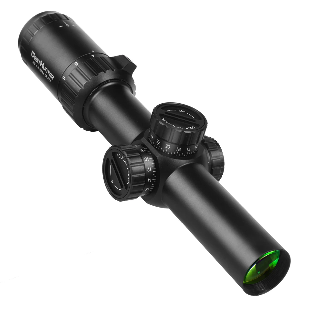 Rifle Scope WestHunter HD 1.2-6X24 FFP Compact Scope First Focal Plane Tactical Hunting Riflescopes