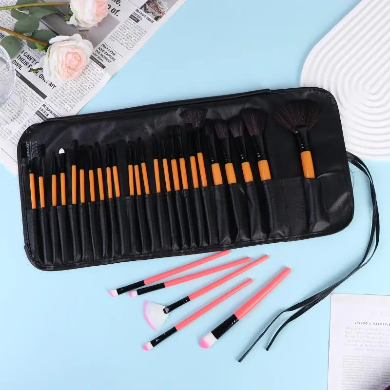 Professional 24Pcs Beauty Brush Set Includes All Makeup Brushes with Organizer Bag for Personal and Travel UseHot 3