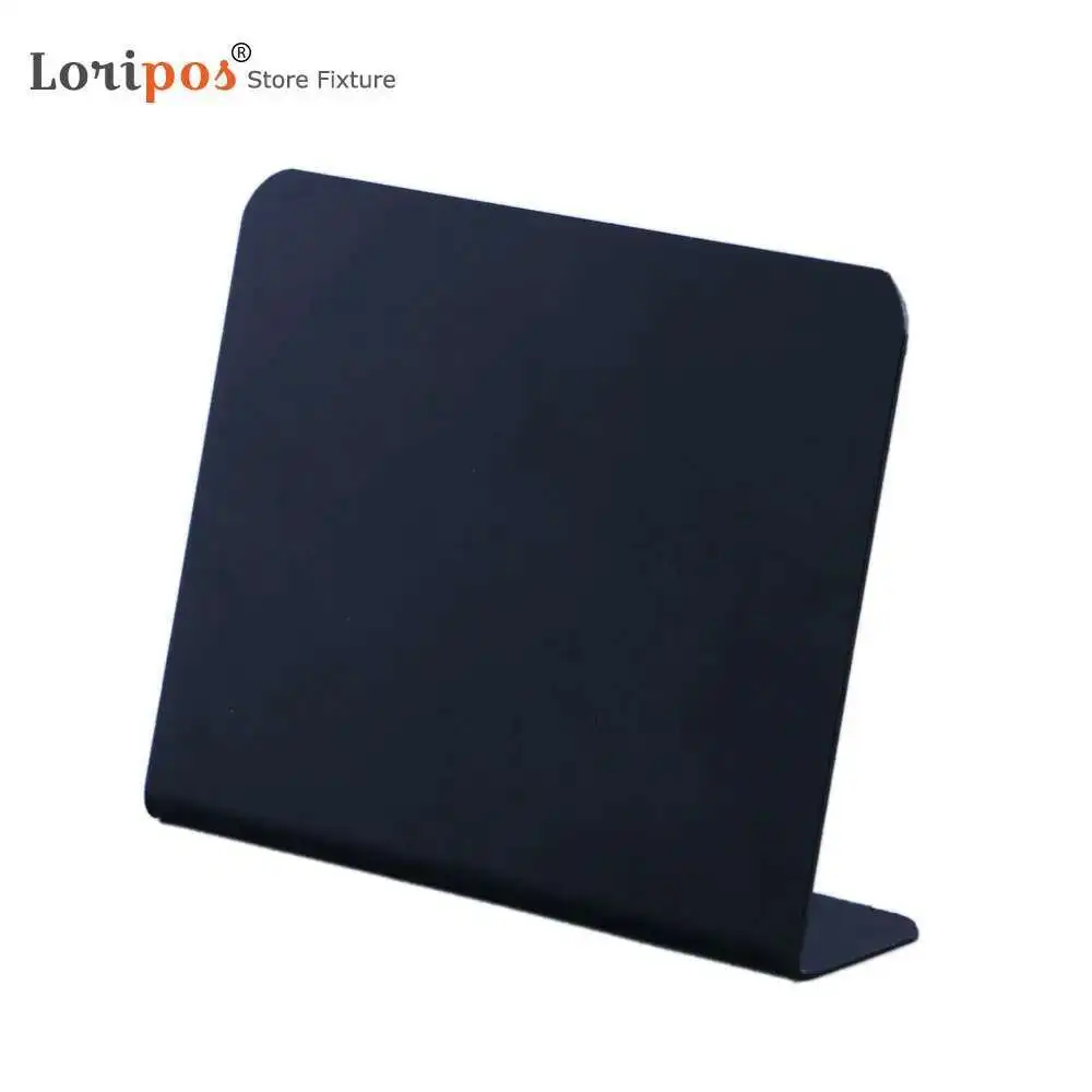 10pcs/lot L Black Price Tag Holder Display Label Stand Store Mini Chalk Menu Board Blackboard Liquid Sign Holder Loripos