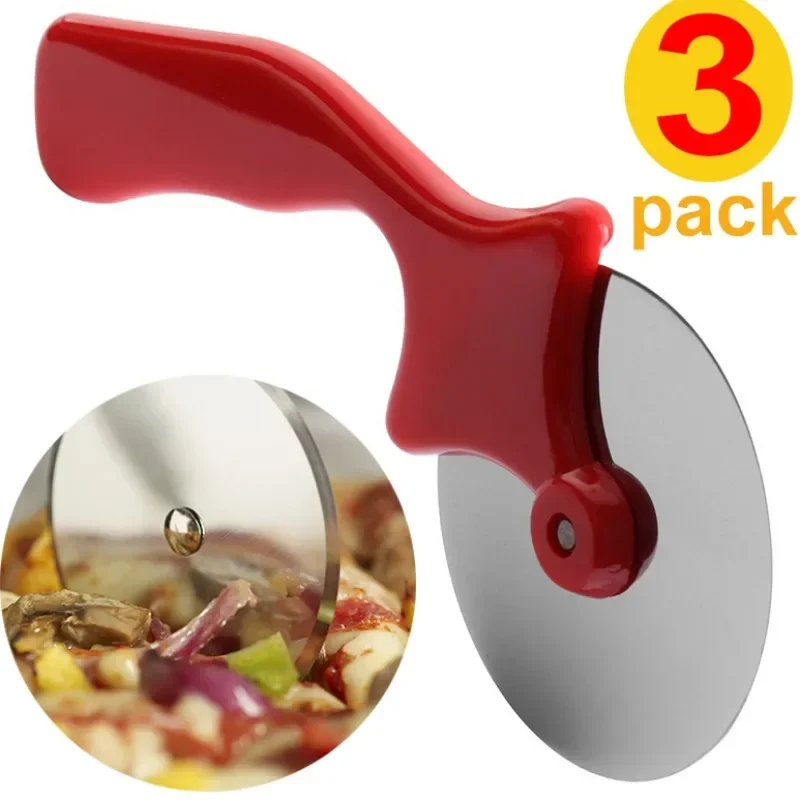 Pizza Wheel Cutter 304 Steel Rolling Knife Pastry Dough Cutters Roller DIY Biscuit Baking Tools Manual Noodle Roll Kitchen Tool pizza cutter roller cutter
