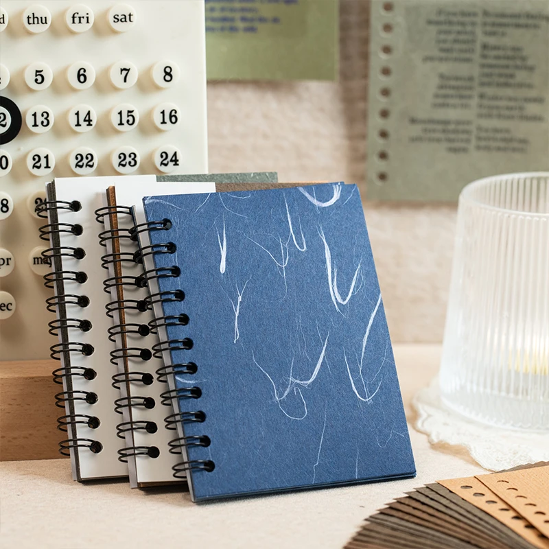 Textured Spiral Notebook - Portable Journaling and Scrapbooking Diary, 30 Sheets