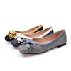 Women's Shoes Spring and Summer 2025 New Fashion Woven Bow Square Toe Flat Shoes Soft Soles Large Casual Ballet Shoes 1