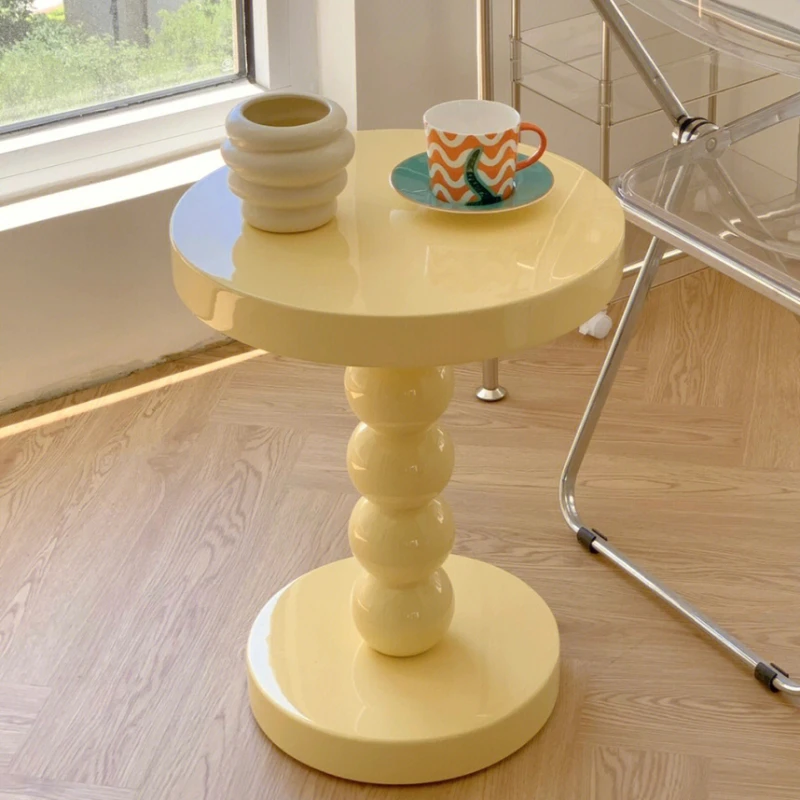 

Cream style coffee table, solid wood small unit living room, French retro , corner