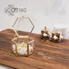 1PC Geometrical Clear Glass Jewelry Box Jewelry Organize Holder Ring Box Necklace Bracelets Earrings Jewelry Accessorie 1