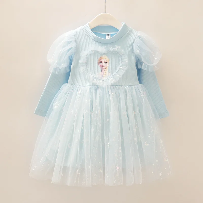 Disney Frozen Princess Elsa Dress Girls Party Vestidos Cosplay Girl ...