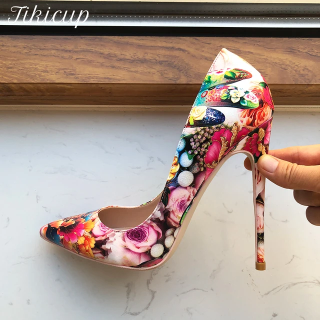 New Manolo Blahnik BB Floral Print Satin Pump Heels India | Ubuy