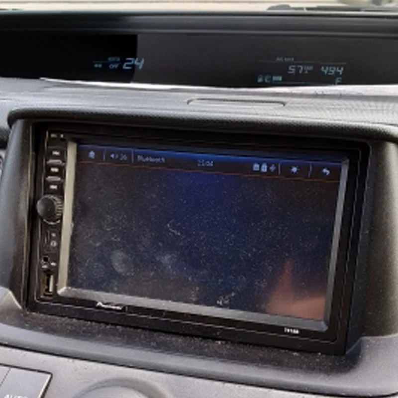 EAFC 범용 자동차 스테레오 라디오 패널 플레이트 프레임 2 Din 100 MM/3.94 인치 라디오 프레임 근막 교체 부품 자동 인테리어