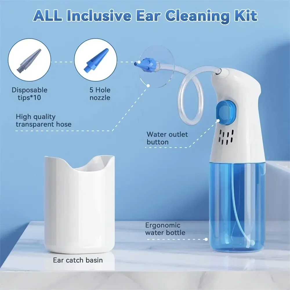 Ear Wax Removal Ear Infection Cleaning Ear Washer Kit Health Care Earwax Remover Cleaner for Adults Kids With 30 Tips
