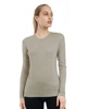 100% Merino Wool Women Base Layer Tops Merino Thermal Underwear Lightweight Long Sleeve Shirt Hiking Wicking Anti-Odor 170G/190G 1