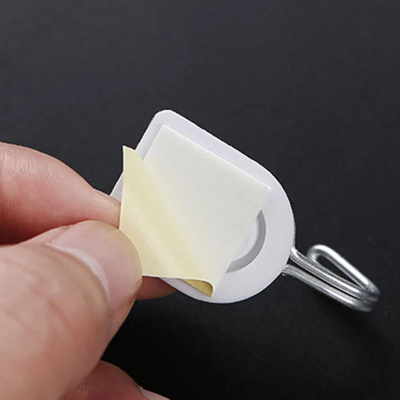 12pcs Strong Storage Hook storage hook door hook Creative Wall Mounted Sticky Adhesive Hook Stainless Steel Kitchen Bathroom Door Hanger Holder