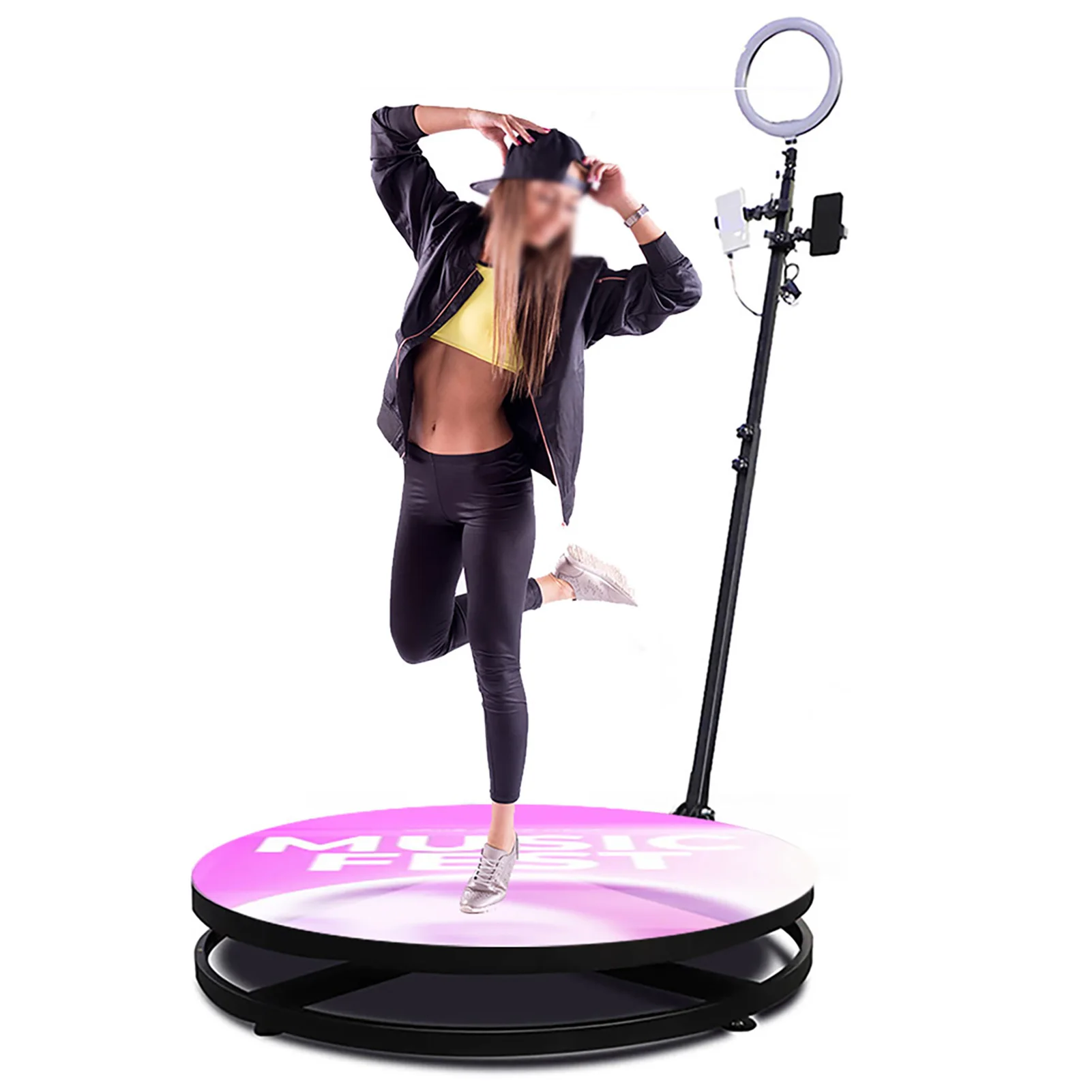 

360 Photo Booth Machine for Parties, Slow Motion Photo Booth with an Adjustable Stand, for Wedding Party, Birthday Party