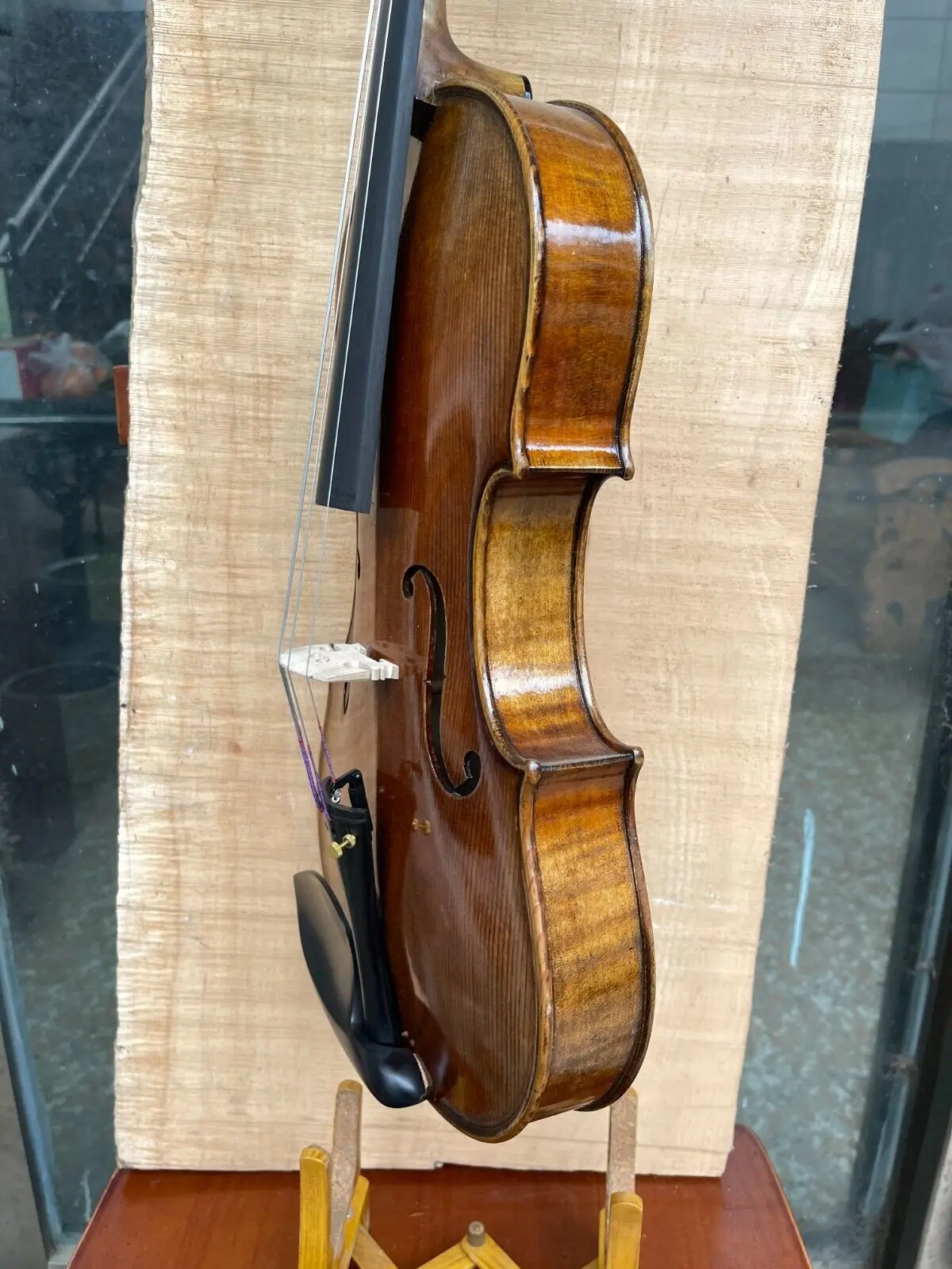 16.5 inch Handmade viola Pro nice flame grain and neck rich sound with case