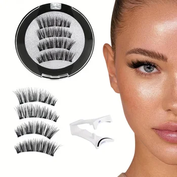 Easy-To-Wear Magnetic Eyelash Set - Reusable, Waterproof False Eyelashes, No Glue Needed, for a Natural and Dramatic Look, Perfect for Daily Wear and Parties