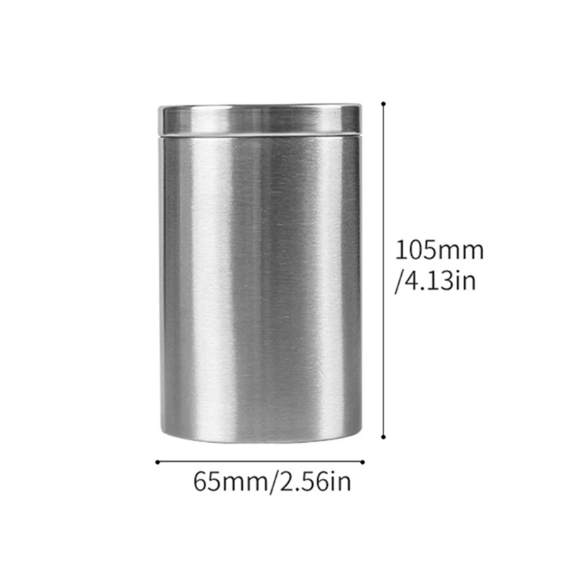 50PCS Capacity Cigarette Can Stainless Steel Portable Cigar Holder Damp-proof Storage Tank for Cotton Swab Spice Jar Container 6