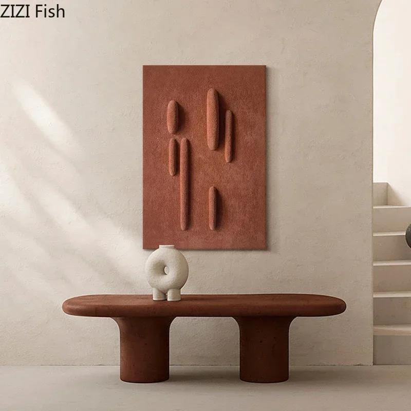 Sandstone Texture Wall Hanging Decorative Paintings Living Room Decoration Background Display Ornaments 3D Relief Wall Picture 3
