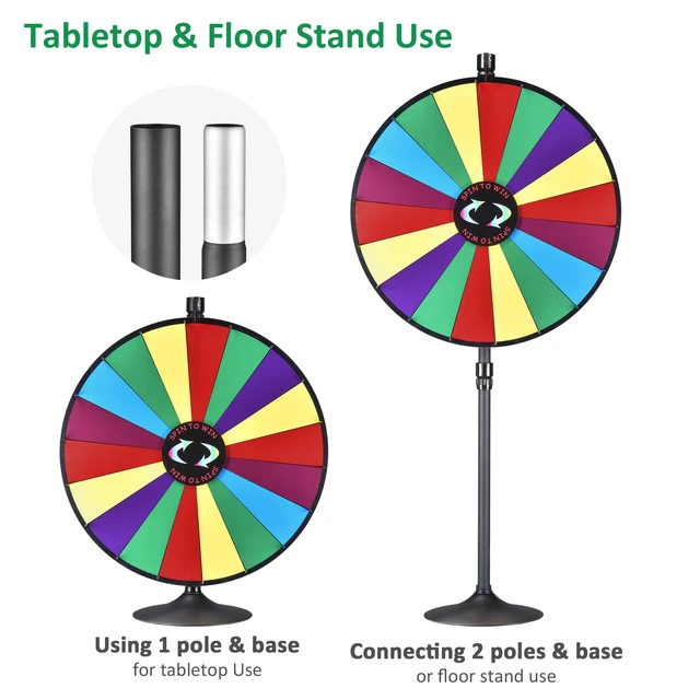 WinSpin 36 ruota premio a doppio uso da tavolo o da pavimento ruota  rotante della fortuna