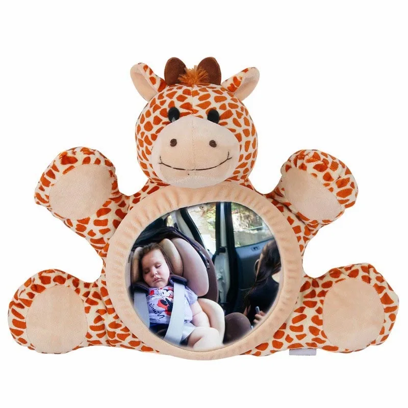 cartoon fox giraffe children's rearview mirror baby car observation mirror interior decoration pendant