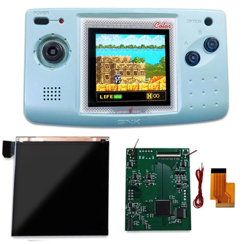Hivelocidadeido Osd Ips Tela Backlight Lcd Mod Kits Colorido Mudando Display para Ngpc Magro