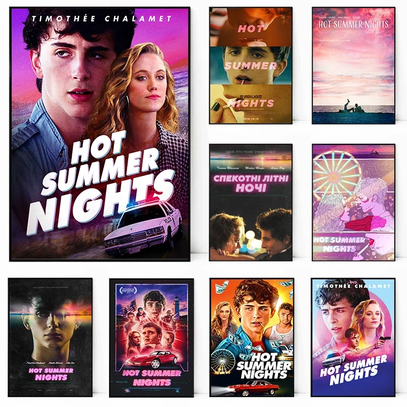 Hot Summer Nights Classic Movie Poster Love Movie Summer Canvas Printing Poster Wall Art Decoration Hanging Home Bed Room Decor