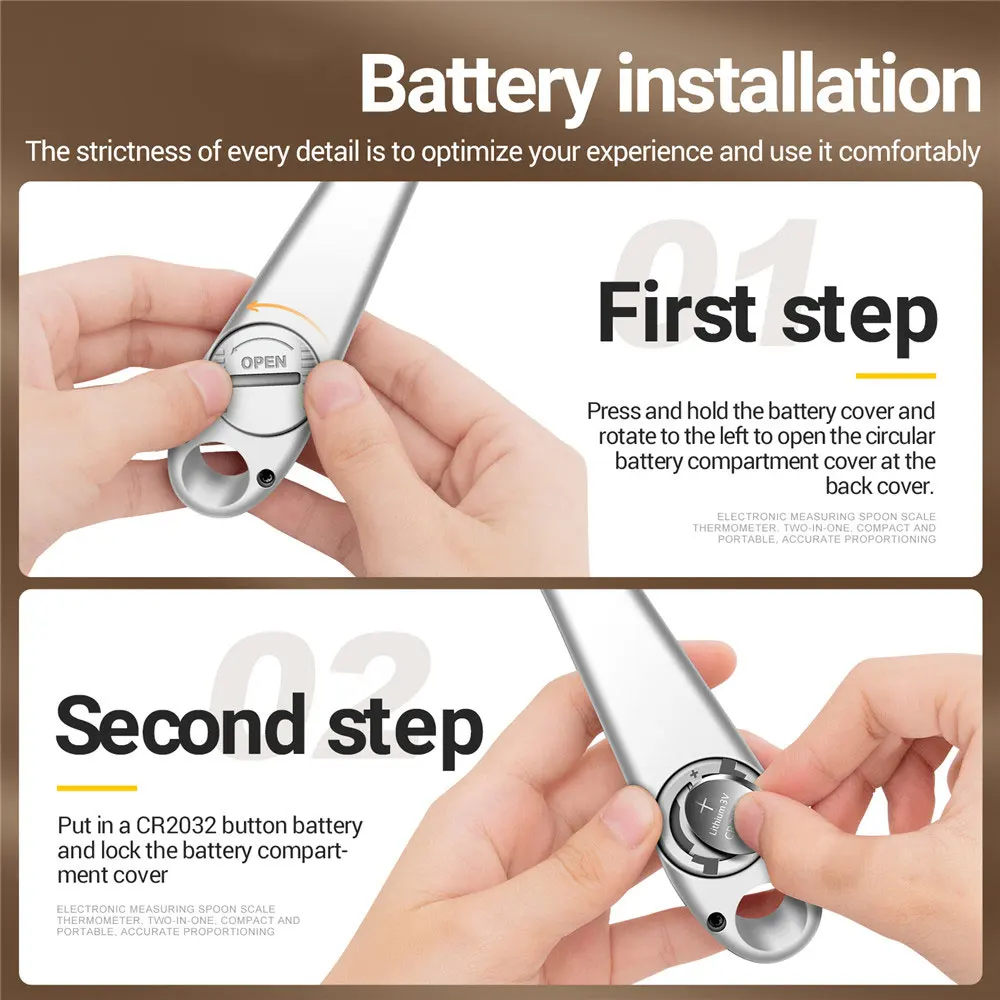 Electronic kitchen scale Electronic scale Electronic measuring spoon Kitchen measuring spoons Measuring spoon set 2 in 1 Electronic Kitchen Scale LCD Digital Measuring Food Flour Digital Spoon Coffee Scale Mini Thermometer Kitchen Tool